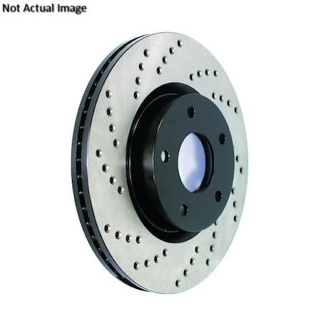 Centric Parts Sport Cross Drilled Brake Rotor, 128.40040R 128.40040R